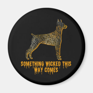 Aimant Doberman Pinscher Chien Silhouette Amusant Hallowe