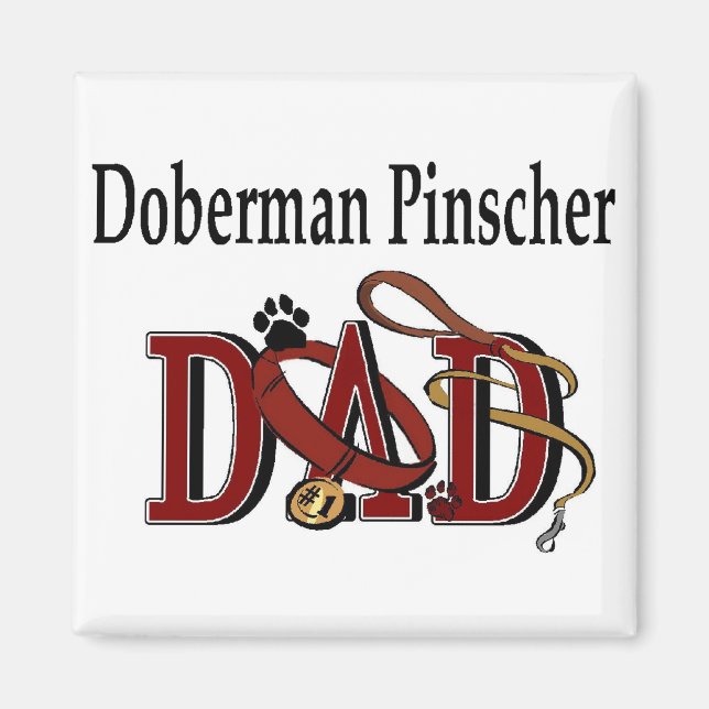 Aimant Doberman Pinscher DAD Cadeaux (Devant)