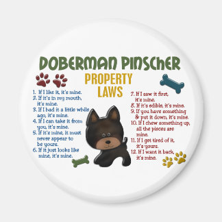 Aimant Doberman Pinscher Lois sur la propriété 4
