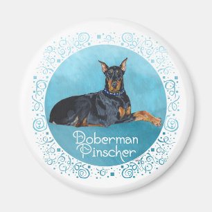 Aimant Dobermann Pinscher noir