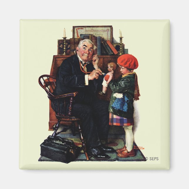 Aimant Docteur et poupée (Devant)