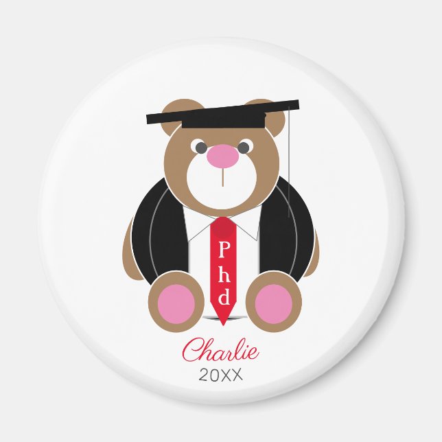 Aimant Doctorat docteur en philosophie cadeau félicitatio (Devant)