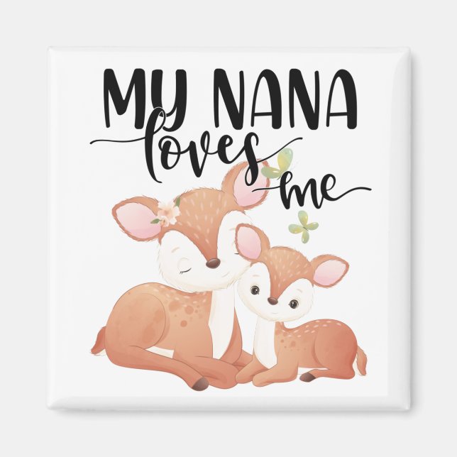 Aimant Doe et Fawn My Nana m'aime (Devant)