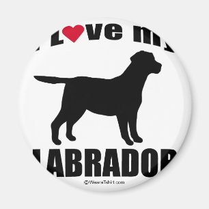 AIMANT "DOG BREED" - LABRADOR - "J'AIME MON LABRADOR"