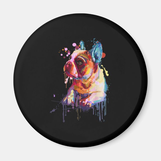 Aimant Dog | French Bulldog Hand Drawing Art (Devant)