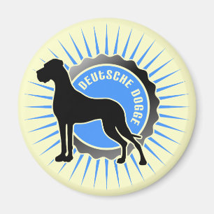 Aimant Dogue allemand étoile bleue