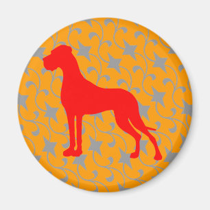 Aimant Dogue allemand rouge orange
