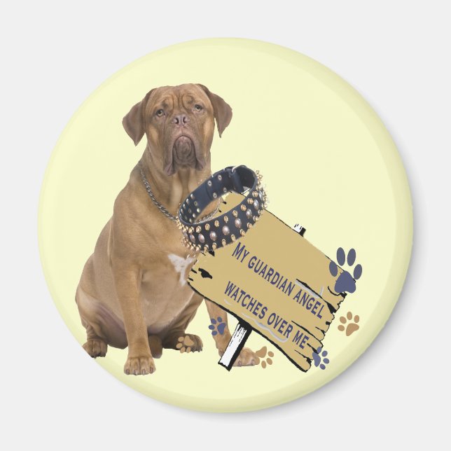 Aimant Dogue De Bordeaux Montre Sur Moi Des Cadeaux (Devant)