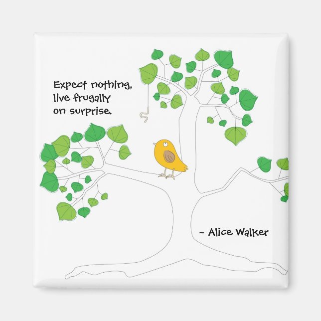 Aimant d'oiseaux et d'arbres (Devant)