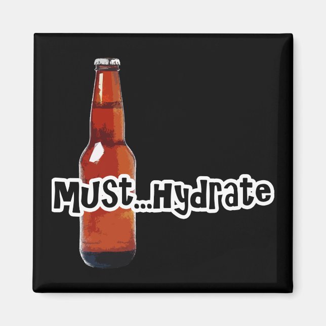 Aimant Doit Hydrater La Bouteille De Bière (Devant)