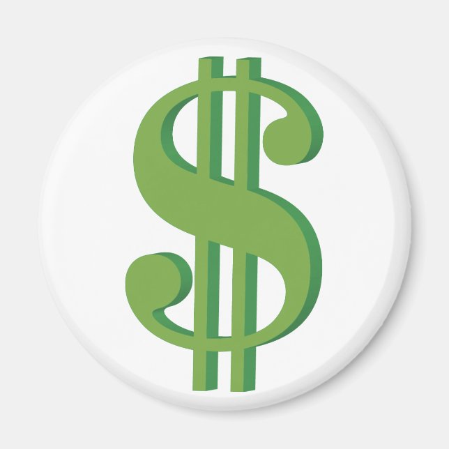 Aimant Dolar, panneau, 3D (Devant)