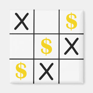 Aimant Dollar Tic Tac Toe