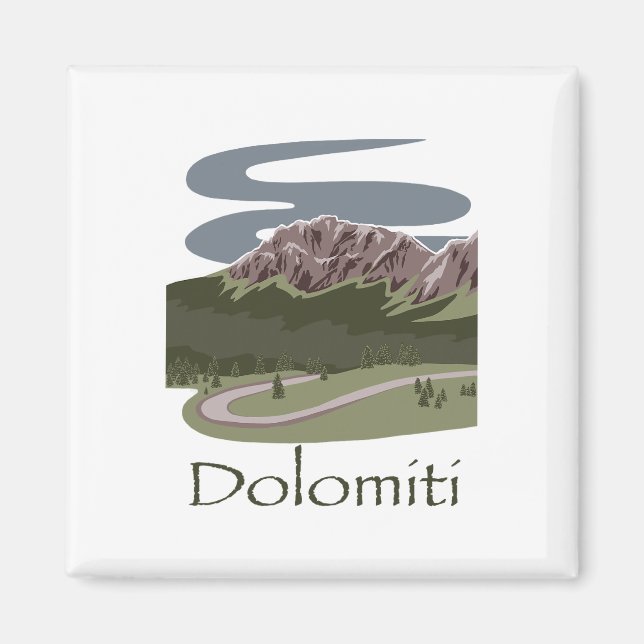 Aimant Dolomites italiennes Randonnée Conception Voyage L (Devant)
