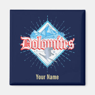 Aimant Dolomites South Tirol Retro Skier Skier Vintage