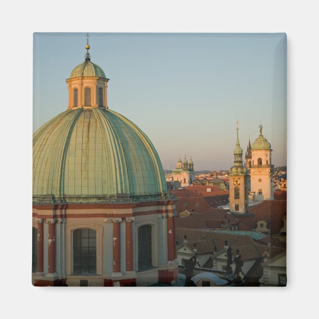 Aimant Dôme de l'église Saint-François, Prague, Républiqu (Devant)