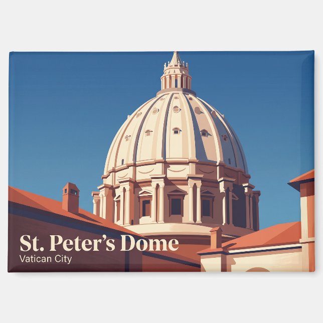 Aimant Dôme de Saint-Pierre (Cupole) Cité du Vatican (Recto)