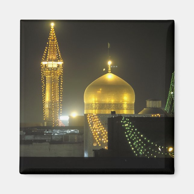 Aimant Dôme doré du complexe du sanctuaire de l'Imam Reza (Devant)