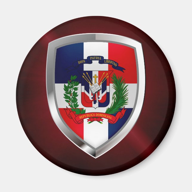 Aimant Dominican Republic Mettalic Emblem (Devant)
