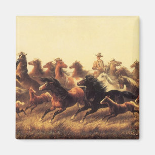 Aimant Domptage de chevaux sauvages par James Walker