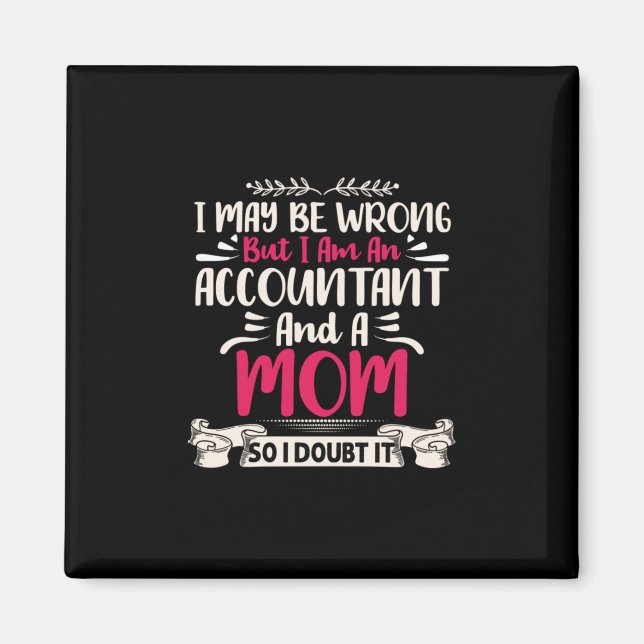 Aimant Don comptable | Accoutant Et Maman (Devant)