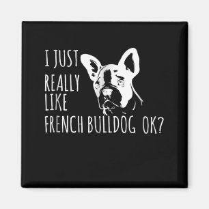 Aimant Don de chien   J'Aime Vraiment French Bulldog Ok