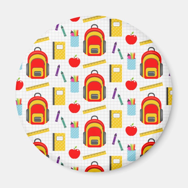 Aimant Don de l'enseignant | Apple Retour À L'École (Devant)