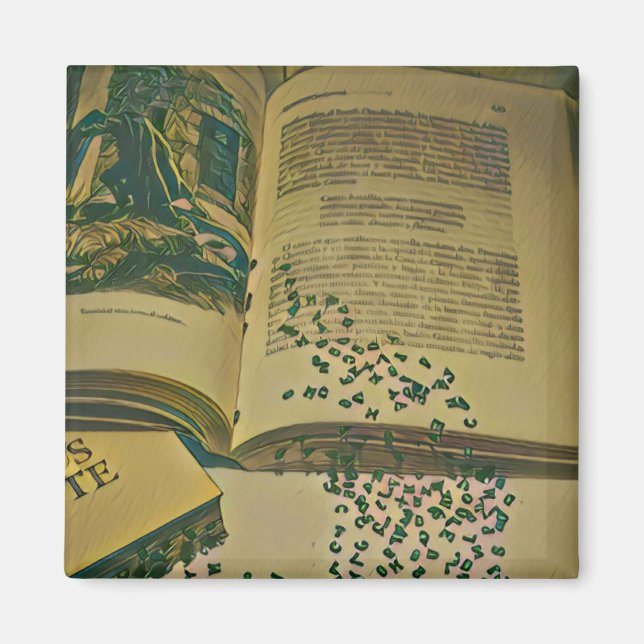 Aimant Don pour amoureux de bibliothèque (Devant)