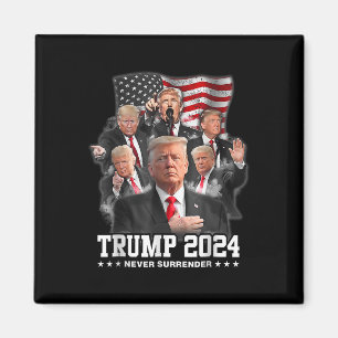 Aimant Donald J Trump 2024 Ne jamais céder 1