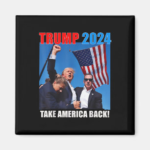 Aimant Donald Trump 2024 Reprendre le drapeau américain à