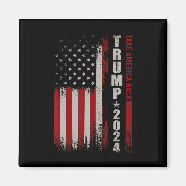 Aimant Donald Trump 2024 Reprendre le drapeau américain à (Devant)