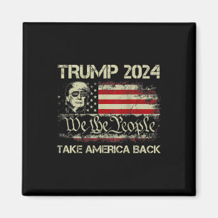 Aimant Donald Trump 2024 Reprendre le drapeau américain à