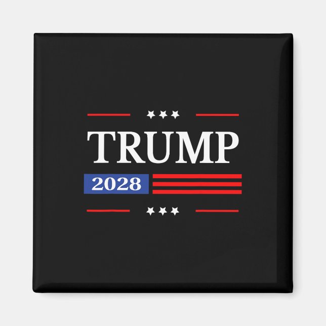 Aimant Donald Trump 2028 Président américain Drapeau Pro  (Devant)