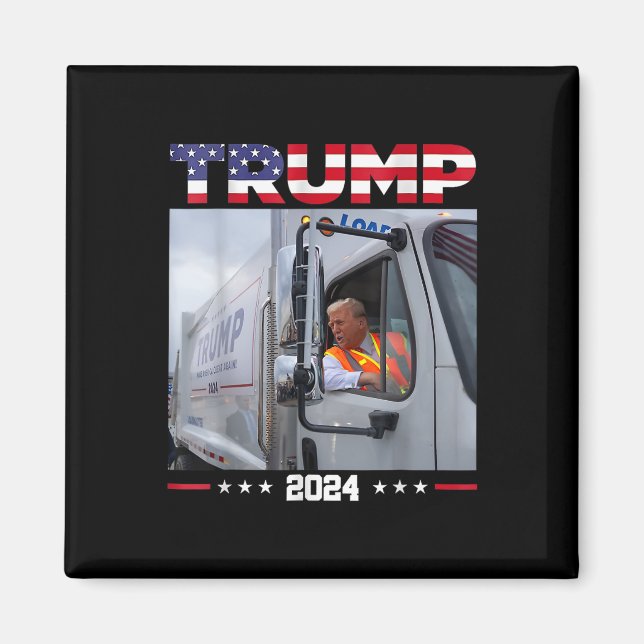 Aimant Donald Trump Circuler le camion à ordures - Camion (Devant)