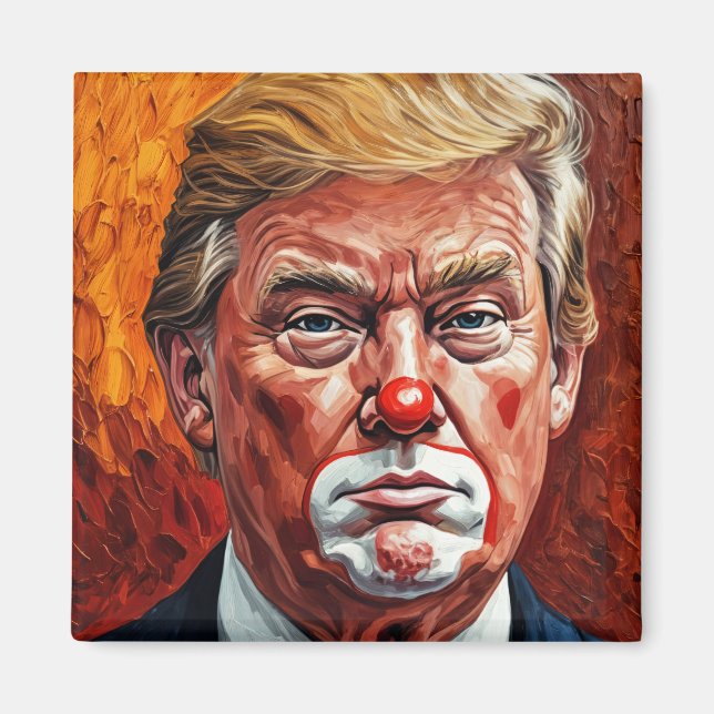Aimant donald trump clown  (Devant)