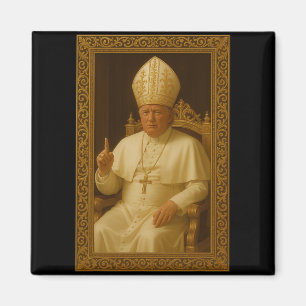 Aimant Donald Trump en mème du Vatican