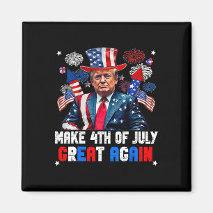 Aimant Donald Trump Feu d'artifice patriotique fait du 4