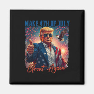Aimant Donald Trump Feu d'artifice patriotique fait du 4