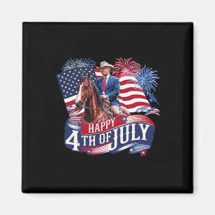Aimant Donald Trump Joyeux 4 juillet pour les patriotes A