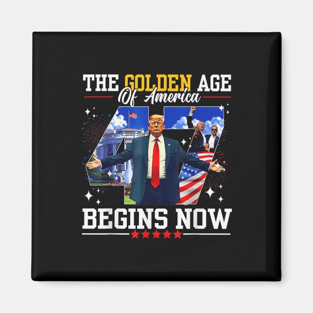Aimant Donald Trump L'Âge D'Or De L'Amérique Commence À C (Devant)