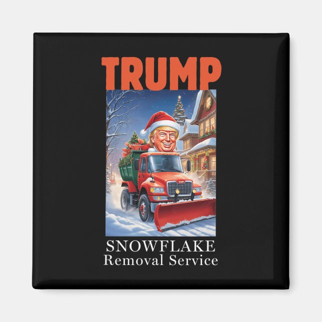 Aimant Donald Trump Noël Funny Snowflake Suppression (Devant)