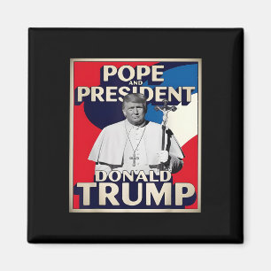 Aimant Donald Trump Président et le pape catholique Vat