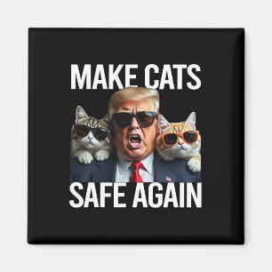 Aimant Donald Trump Rendre les chats en sécurité Casquett