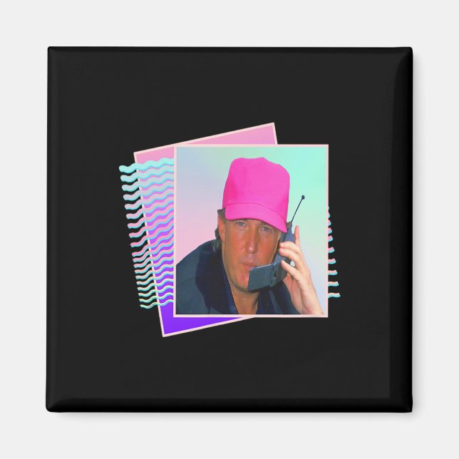 Aimant Donald Trump Retro 80s 90s Graphique (Devant)