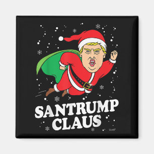 Aimant Donald Trump Xmas Funny Santa Hat Chemise cadeau