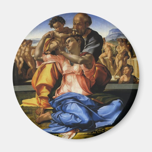 Aimant Doni Tondo ou Doni Madonna par Michelangelo (Devant)