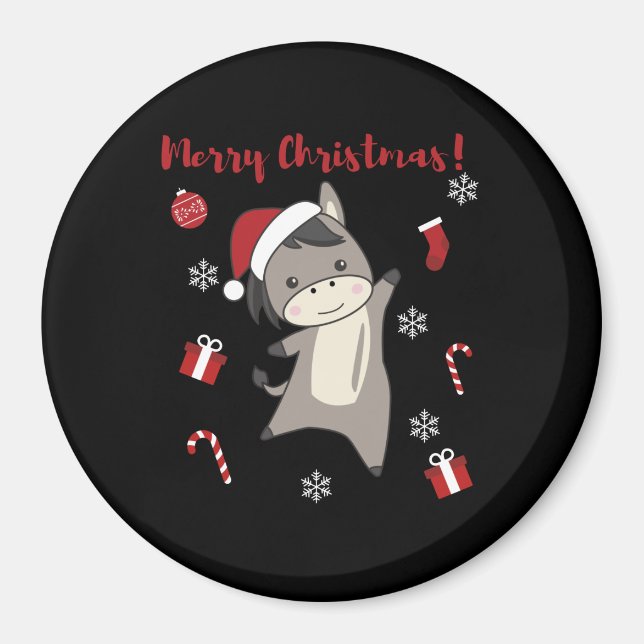 Aimant Donkey Christmas Donkeys (Devant)