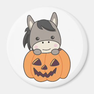 Aimant Donkey En Citrouille Sweet Donkey Joyeux Halloween
