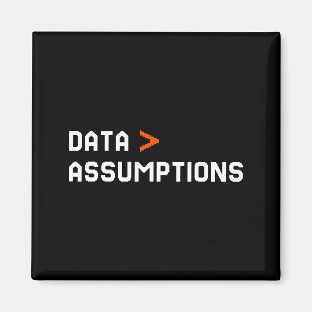 Aimant Données plutôt que des hypothèses drôle technicien (Devant)