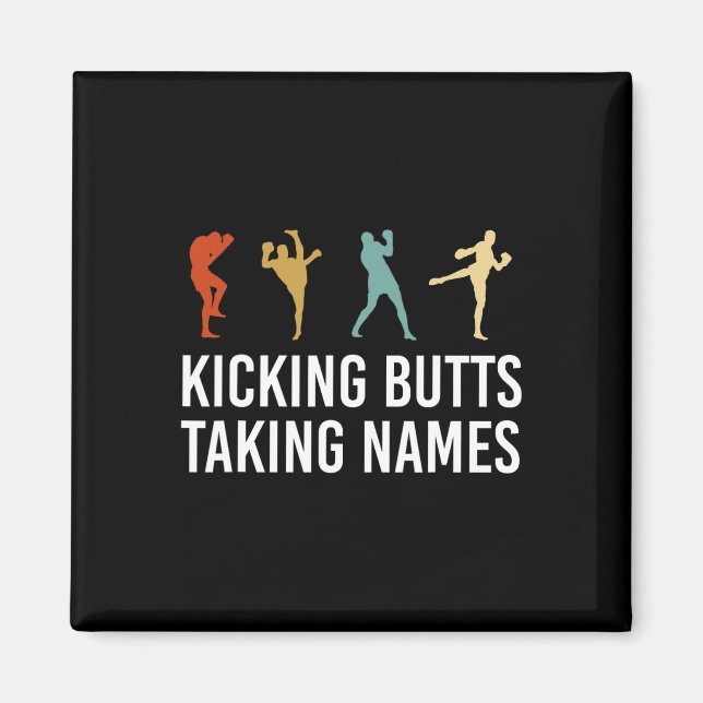 Aimant Donner des coups et prendre des noms Kickboxing Ki (Devant)