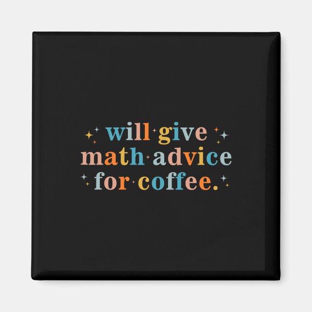Aimant Donnera des conseils de mathématiques pour le café (Devant)